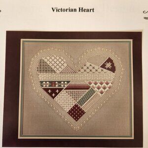 Lynne Tomlinson Designs Hand Embroidery Kit Victorian Heart 1993 Complete